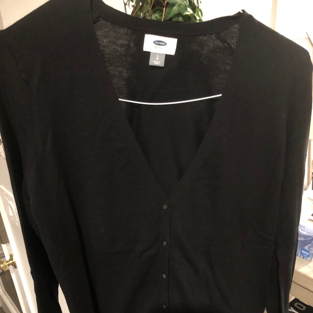 Black Old Navy Button Sweater